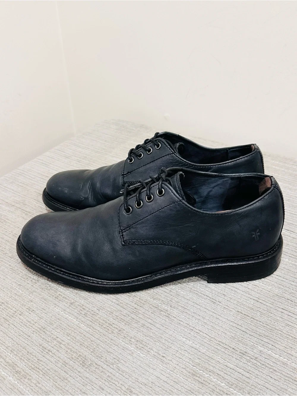 Frye Paul Oxford Men's Shoes Size 10 Dark Charcoal Gray Black Leather 3480271
